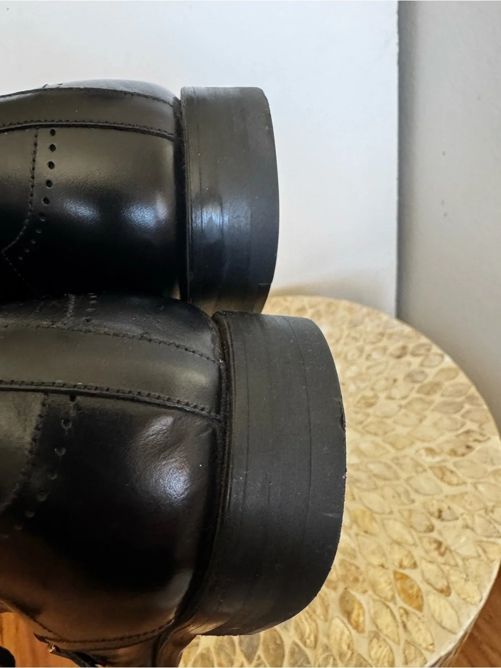 Magnanni Black Leather Double Monk Strap Boots size 9.5M